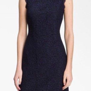 Adrianna Papell Boatneck Lace Sheath Dress - 2